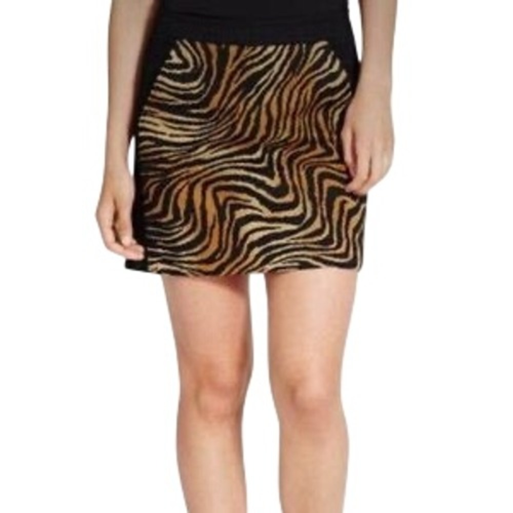 Polo Golf Ralph Lauren Size 4 Mini Skirt Tiger Black Denim Animal Mob Wife 1145